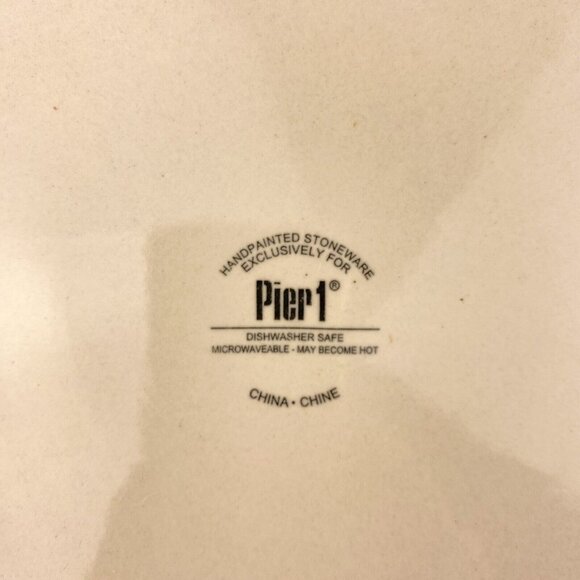 Pier 1 Imports Valencia Dinner Plate 10.5 in, set of three, hand painted - Picture 6 of 7